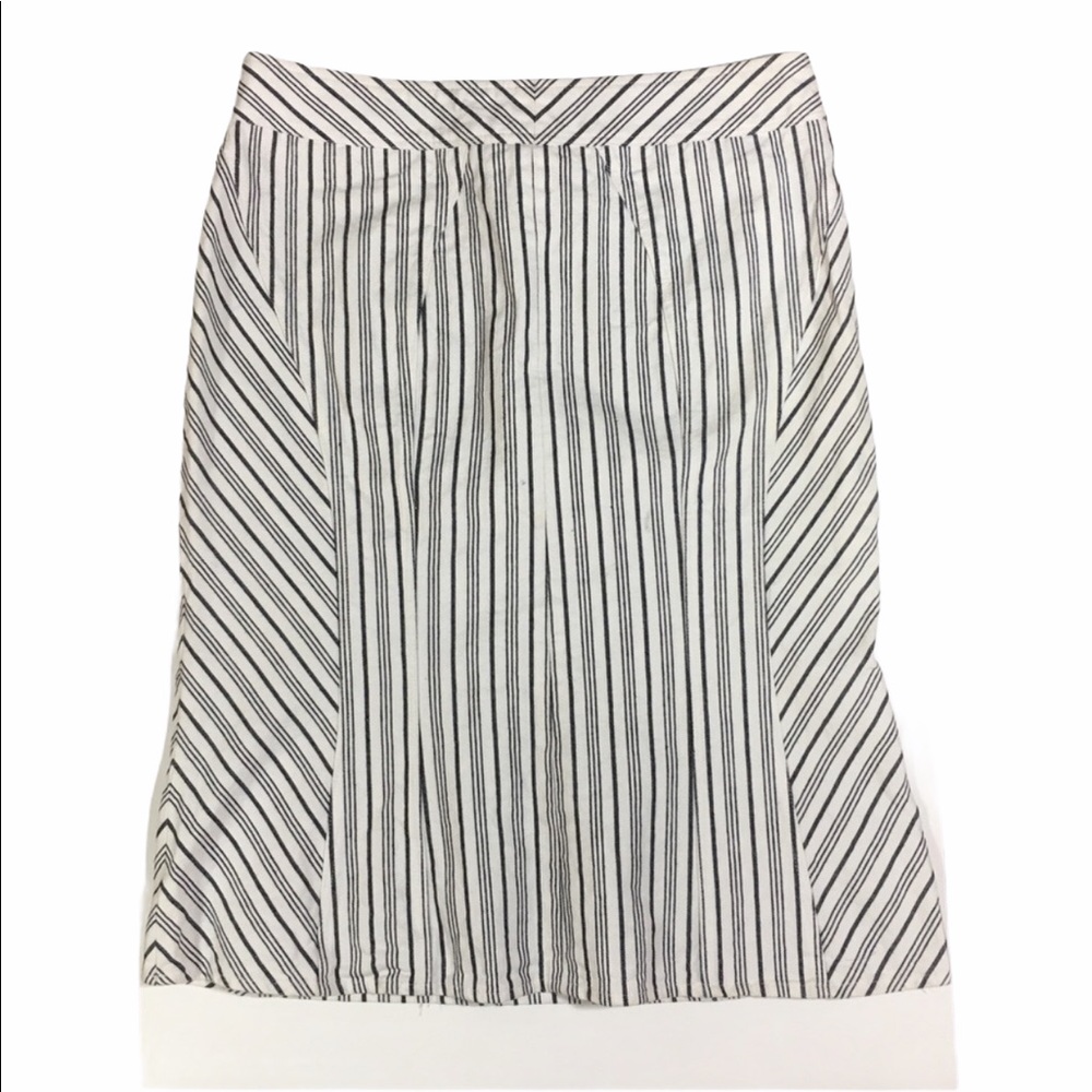 Express Striped Cotton Skirt Knee‎ Length 5/6